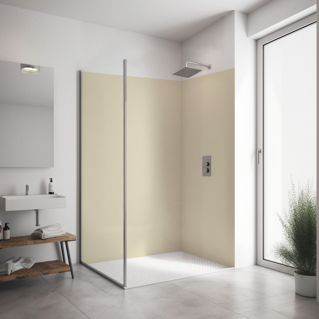 Corner shower set — Solid colour