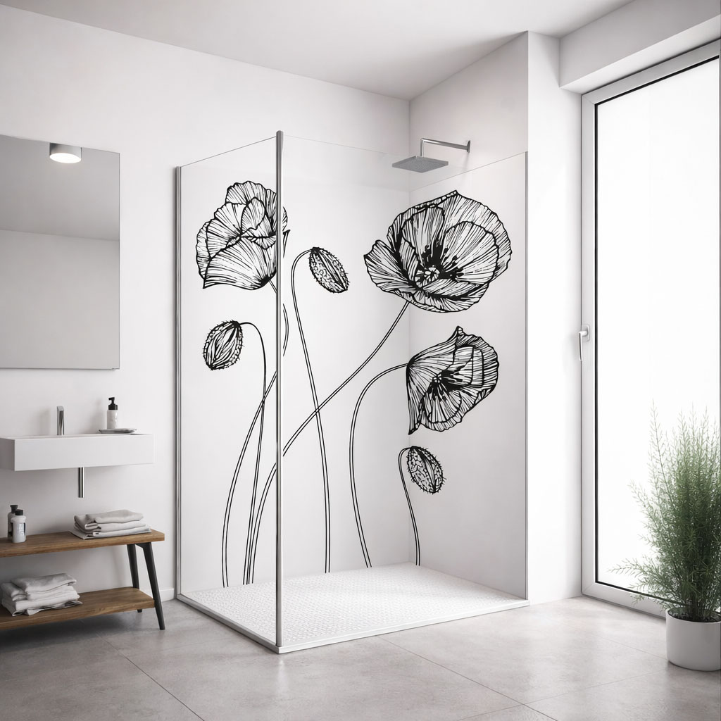 Corner shower set — Flowers