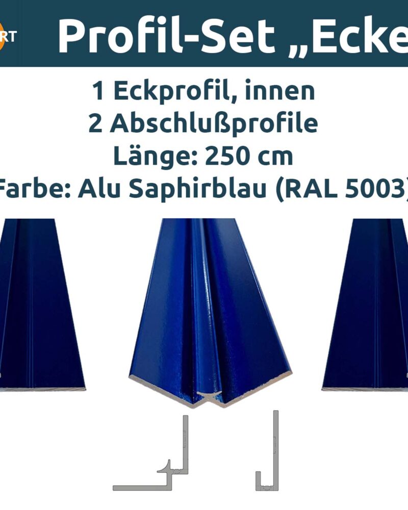 Print-it Set de perfiles de aluminio «Esquina», azul