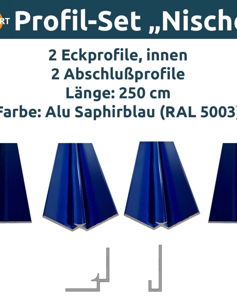 Print-it Set de perfiles de aluminio «Nicho», azul