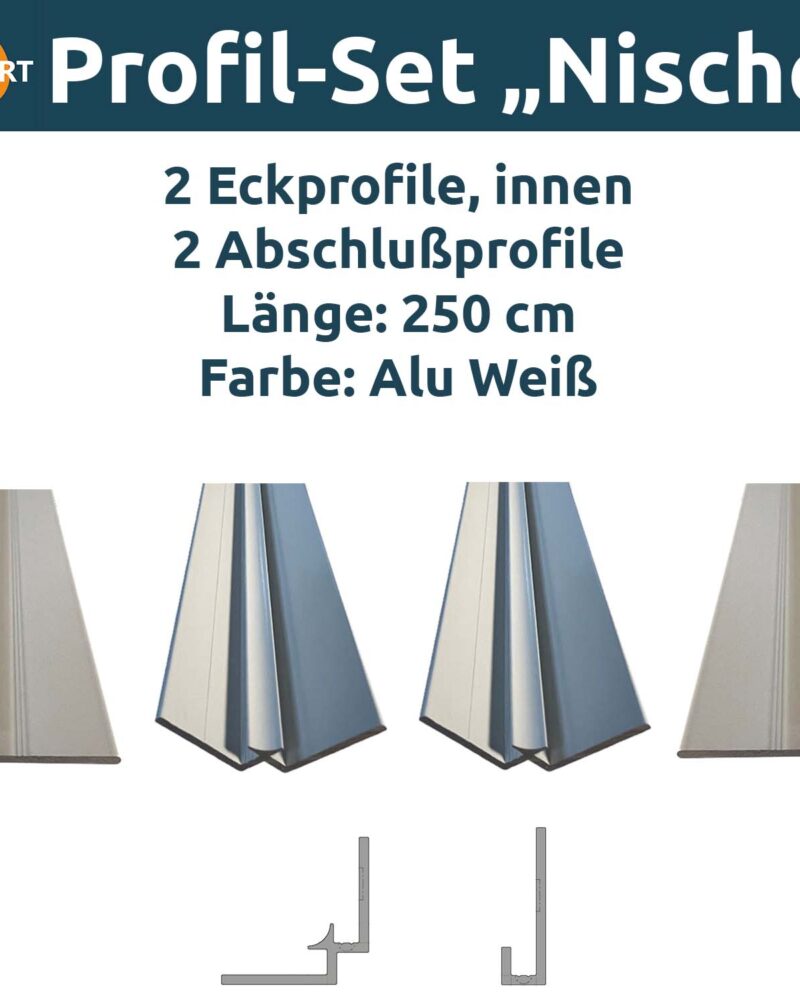 Print-it Set de perfiles de aluminio «Nicho», blanco
