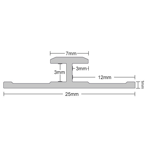 Print-it Perfil de unión de aluminio para paneles de 3mm